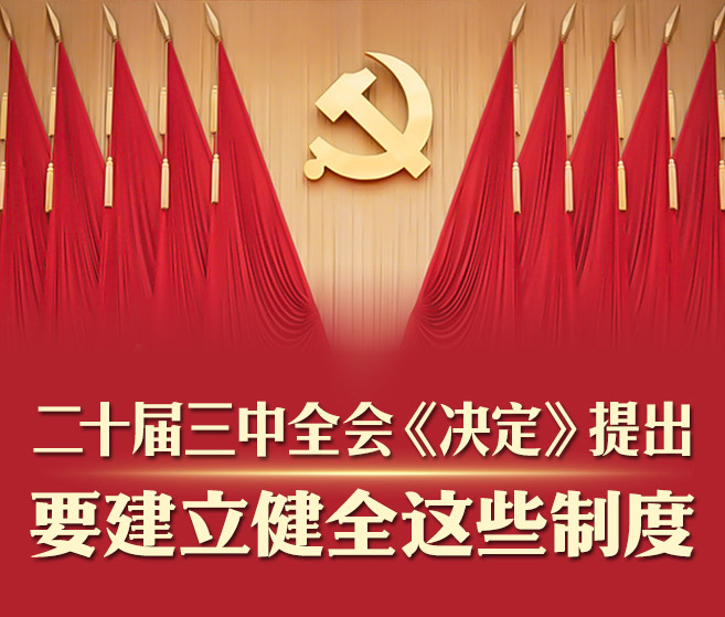 黨的二十屆三中全會《決定》提出要建立健全這些制度
